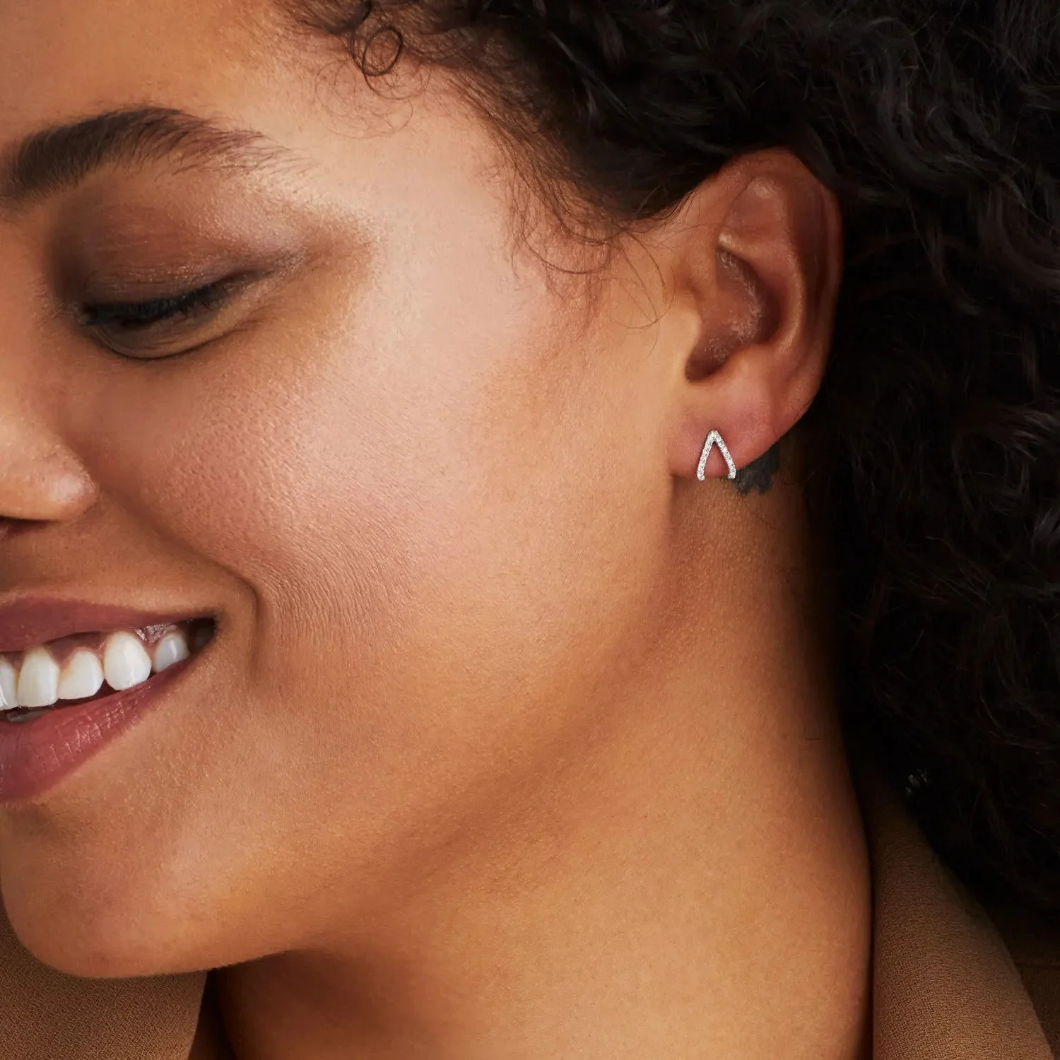 Tiny diamond 2025 studs earrings